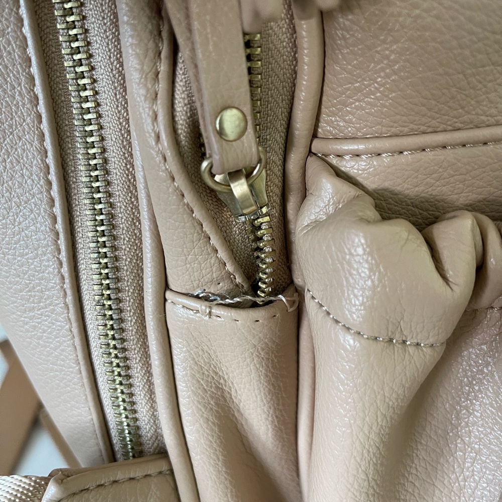 Jujube Million Pockets Backpack Vegan Leather Beige - Picture 6 of 15